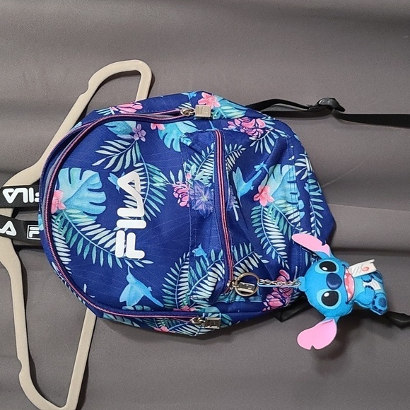 FILA Small Backpack Tropical  Floral Birds Adjustable Straps 14x10" Travel EUC - Picture 1 of 11